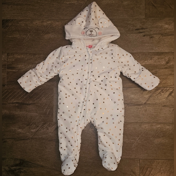 Penelope Mack Star & Heart Print Pramsuit ⭐️ 3-6 Months - Picture 1 of 6